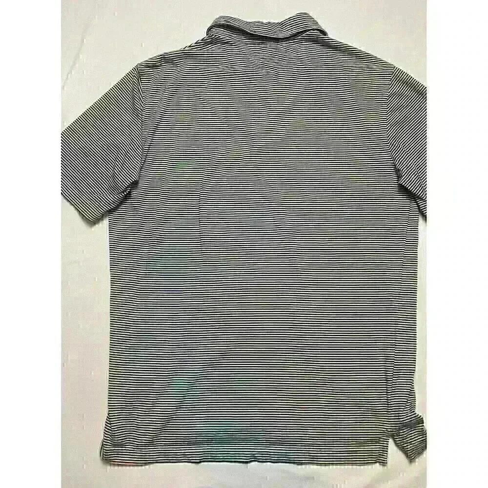 Hickey Golf Polo Shirt Men’s Large Stripes Short Sleeve Athletic 100% Cotton - Picture 6 of 6